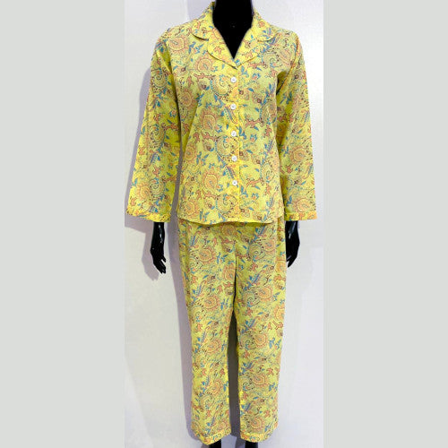SoieRose 100% Cotton Daisy Floral Pajama Set - SR1076