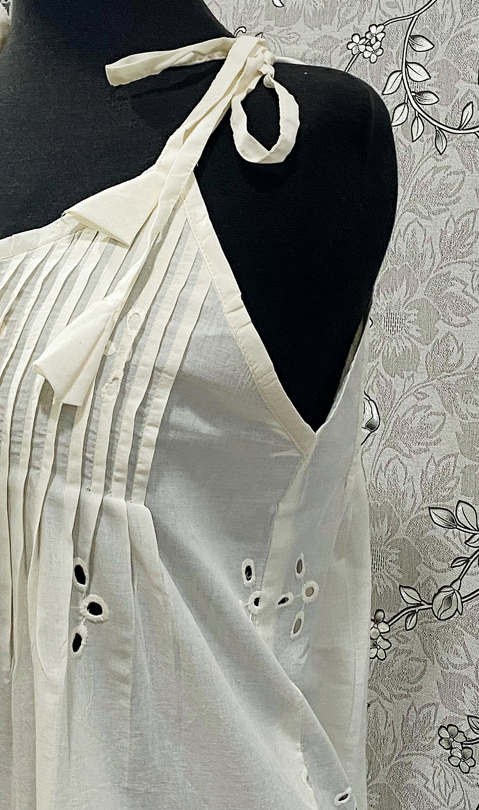 SoieRose White Cotton Victorian Nightgown SR-1188 Eyelet Lace Chemise
