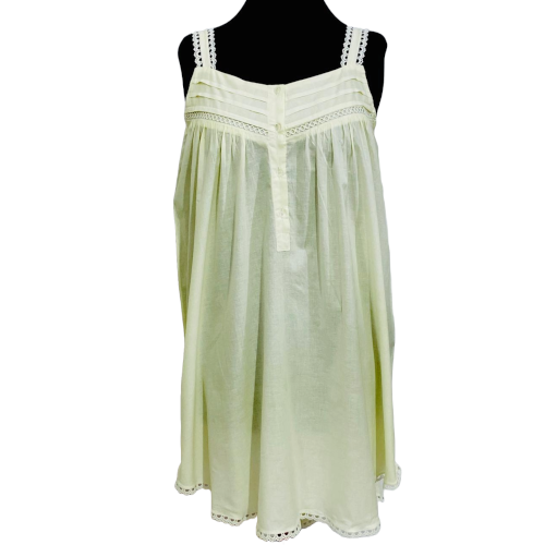 SoieRose 100% Cotton Ivory Victorian Sleeveless Nightgown – SR-1084