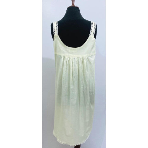 SoieRose 100% Cotton Ivory Victorian Sleeveless Nightgown – SR-1084