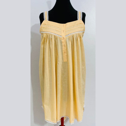 SoieRose 100% Cotton Peach Victorian Night Gown-SR1081