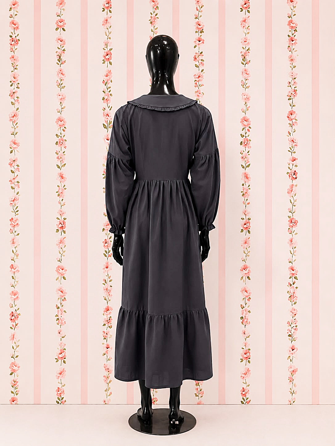 SoieRose 100% Cotton Slate Gray Prairie Maxi Dress - SR-1317