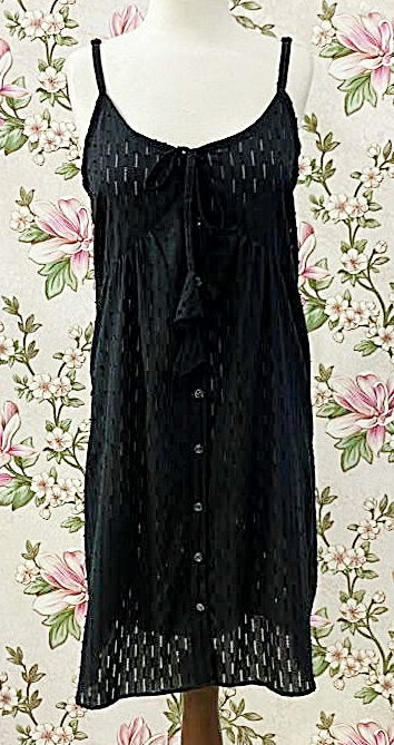 SoieRose 100% Cotton Victorian Button Front Sleeveless Nightgown - SR-1303