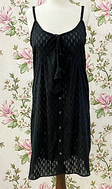 SoieRose 100% Cotton Victorian Button Front Sleeveless Nightgown - SR-1303