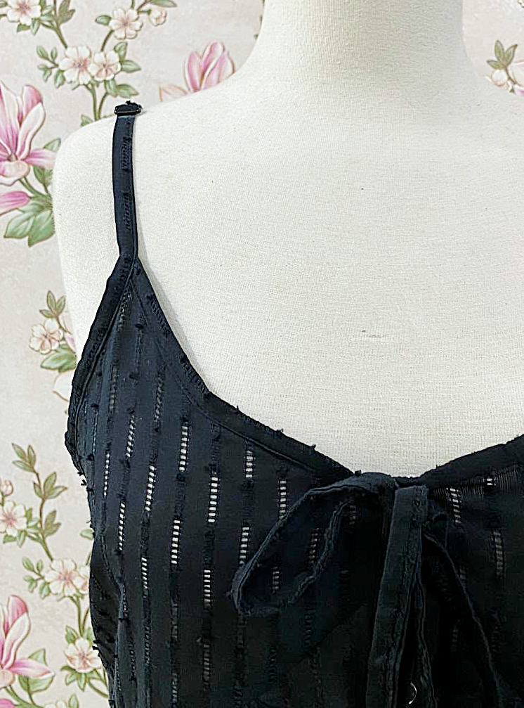 SoieRose 100% Cotton Victorian Button Front Sleeveless Nightgown - SR-1303