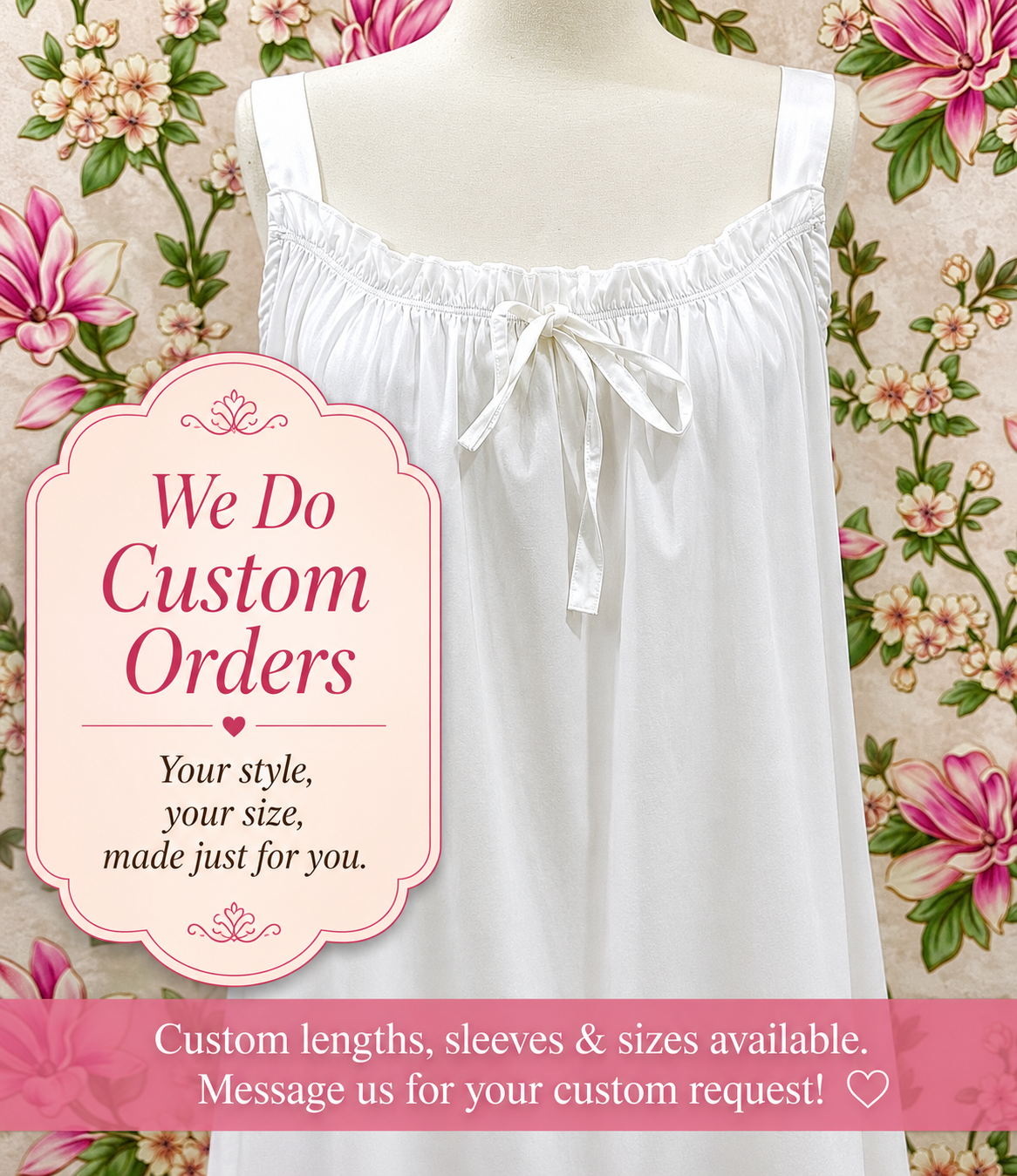 SoieRose 100% Cotton Victorian Cottagecore Nightgown SR-1284