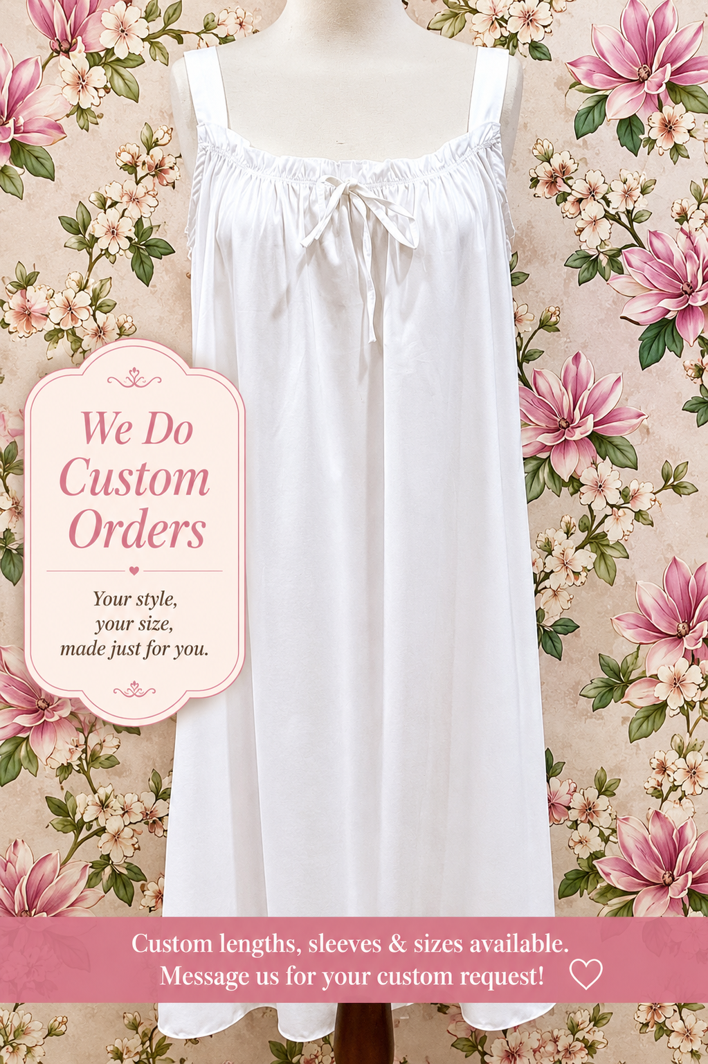SoieRose 100% Cotton Victorian Cottagecore Nightgown SR-1284