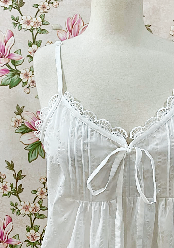 SoieRose 100% Cotton Victorian Lace Trim Nightgown - SR-1296