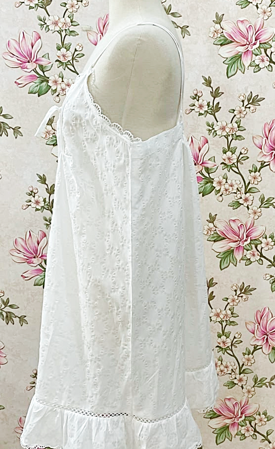 SoieRose 100% Cotton Victorian Lace Trim Nightgown - SR-1296