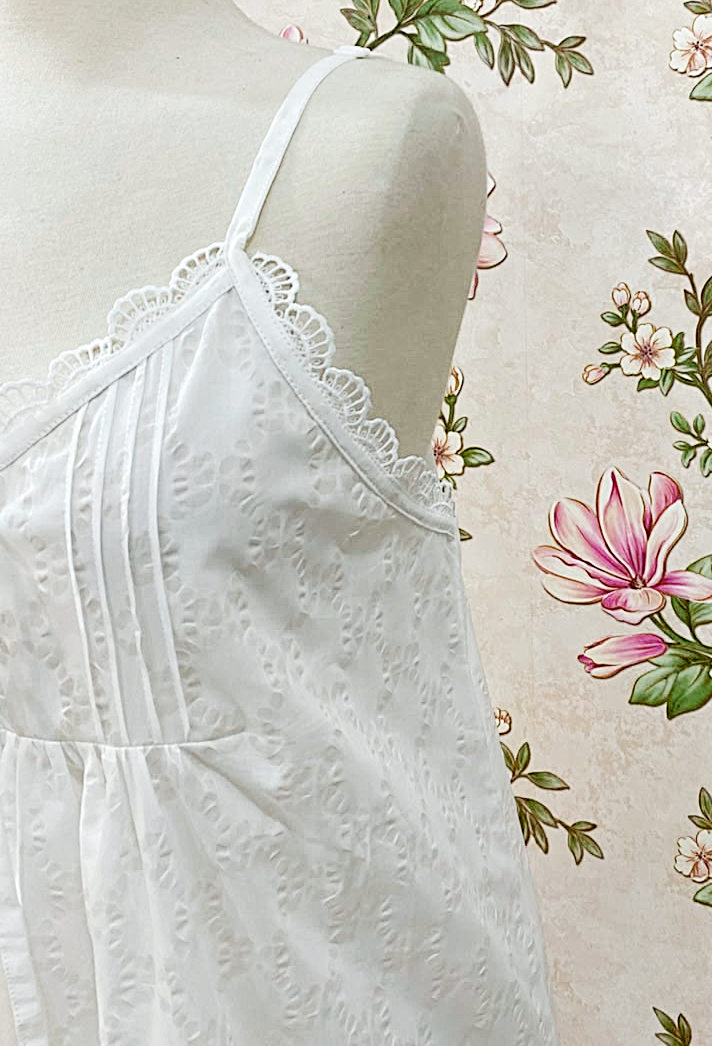 SoieRose 100% Cotton Victorian Lace Trim Nightgown - SR-1296