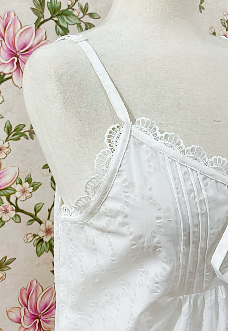 SoieRose 100% Cotton Victorian Lace Trim Nightgown - SR-1296
