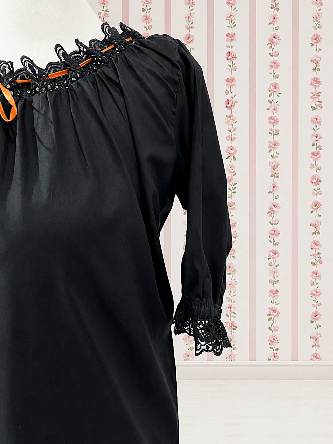SoieRose 100% Cotton Victorian Lace Trim Romantic Cottagecore Nightgown SR-1342