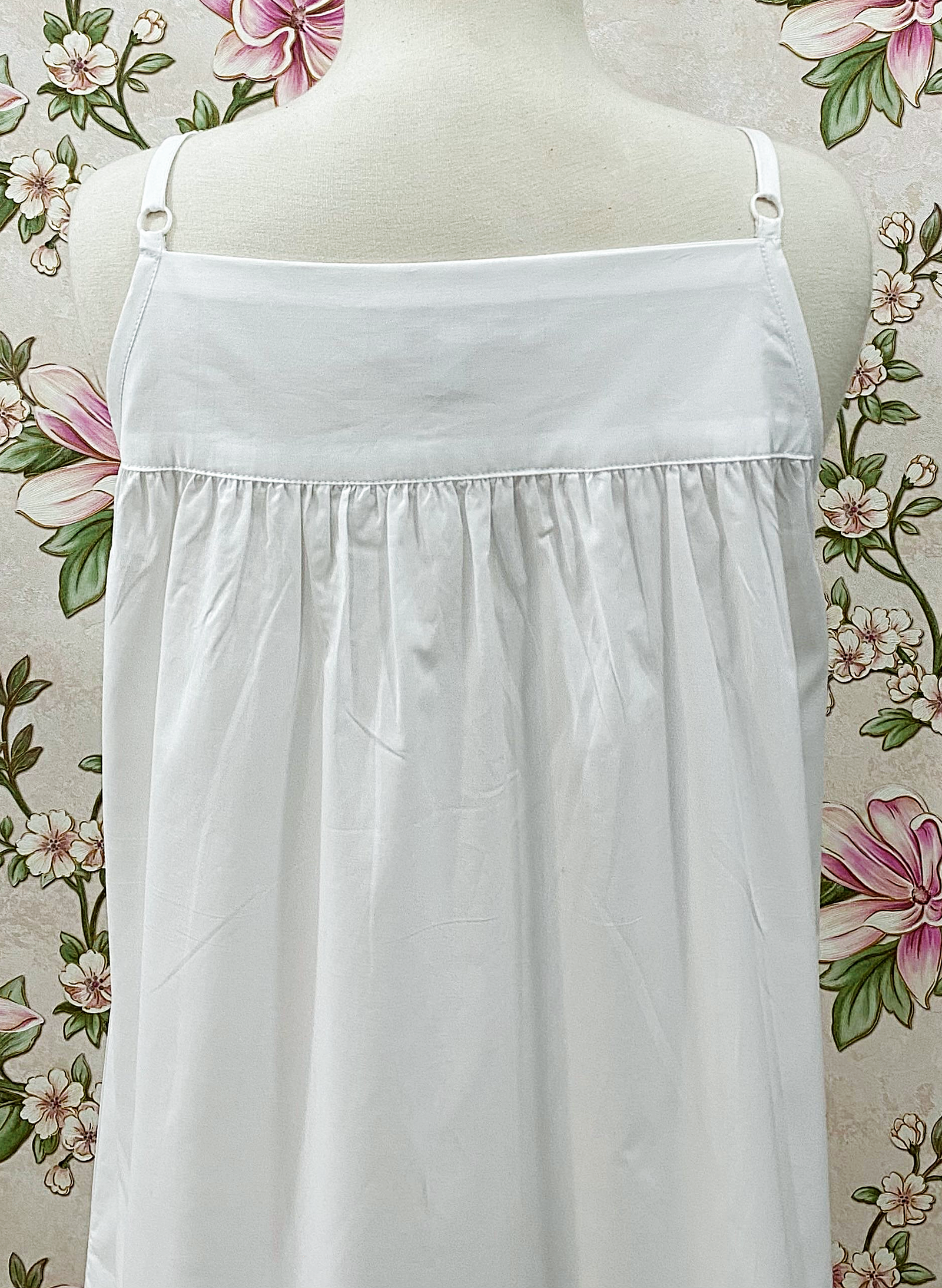 SoieRose 100% Cotton Victorian Nightgown Lace Trim Cottagecore Prairie Nightgown SR-1274