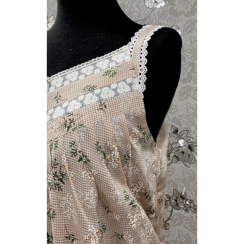 SoieRose 100% Cotton Victorian Nightgown with Lace Trim – Vintage Style Sleepwear - SR1184
