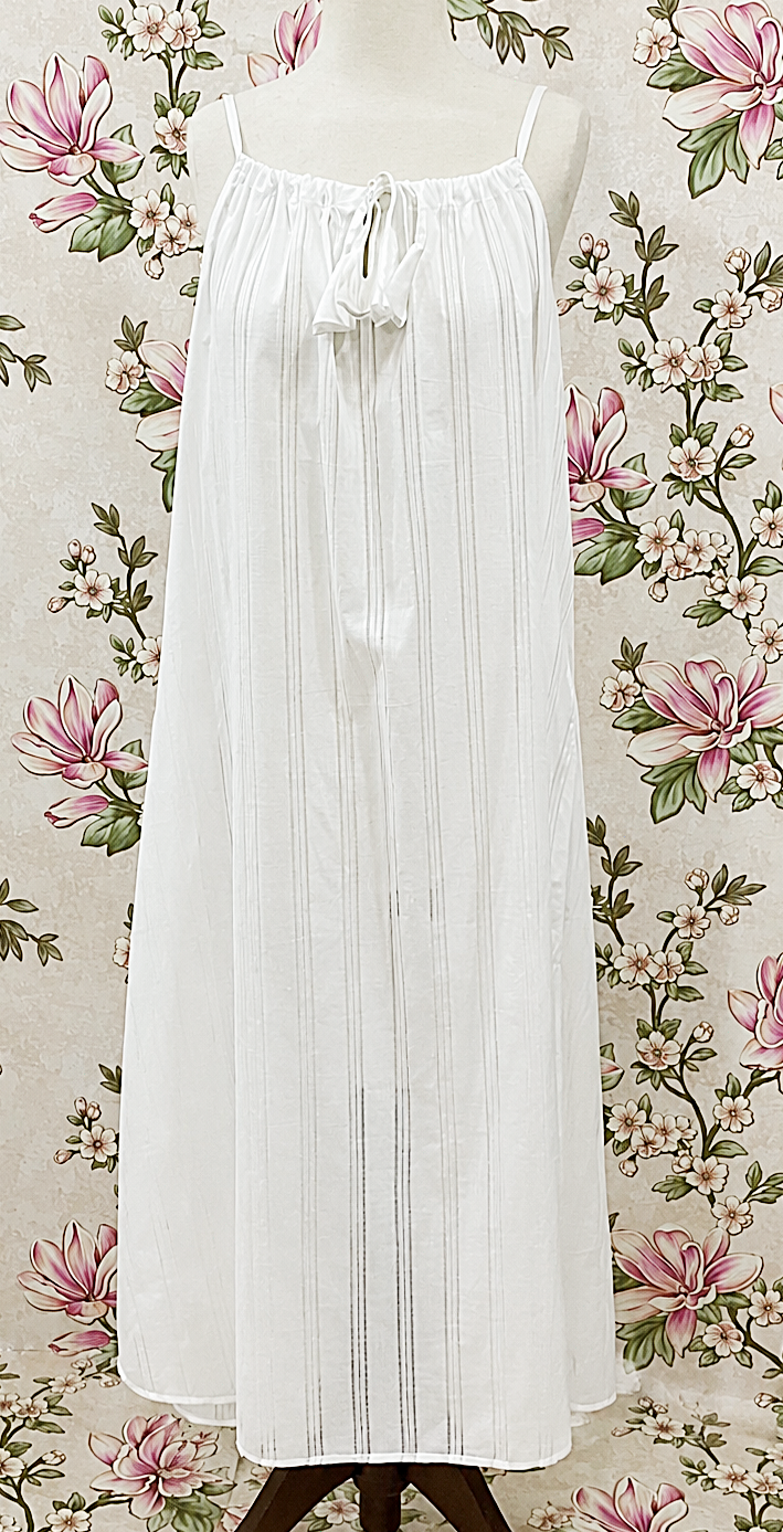 SoieRose 100% Cotton Victorian Sleeveless Cottagecore Nightgown - SR-1301