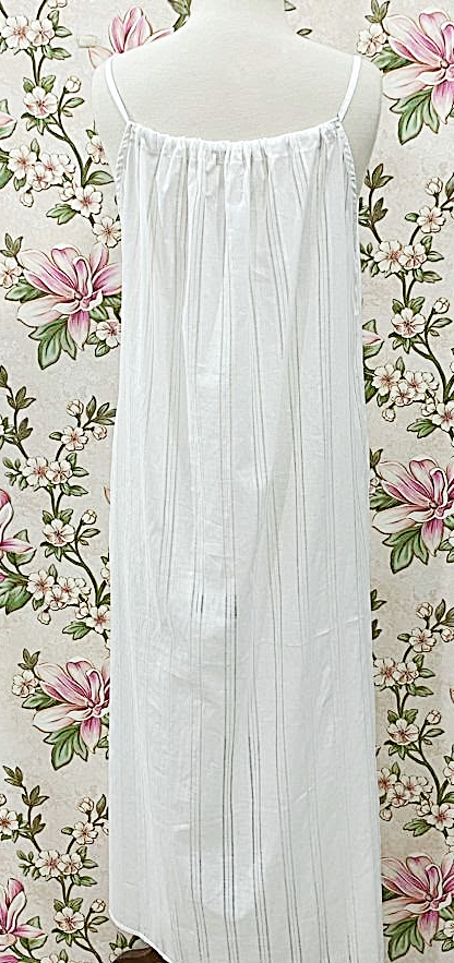 SoieRose 100% Cotton Victorian Sleeveless Cottagecore Nightgown - SR-1301
