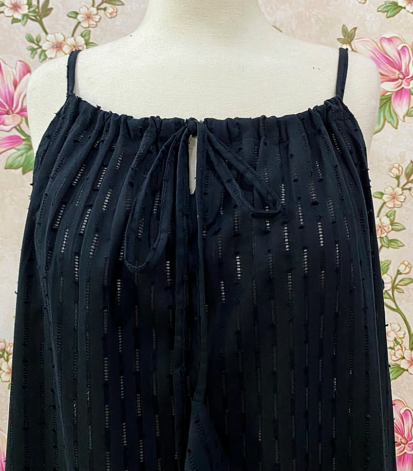 SoieRose 100% Cotton Victorian Vintage Sleeveless Cottagecore Nightgown - SR1286