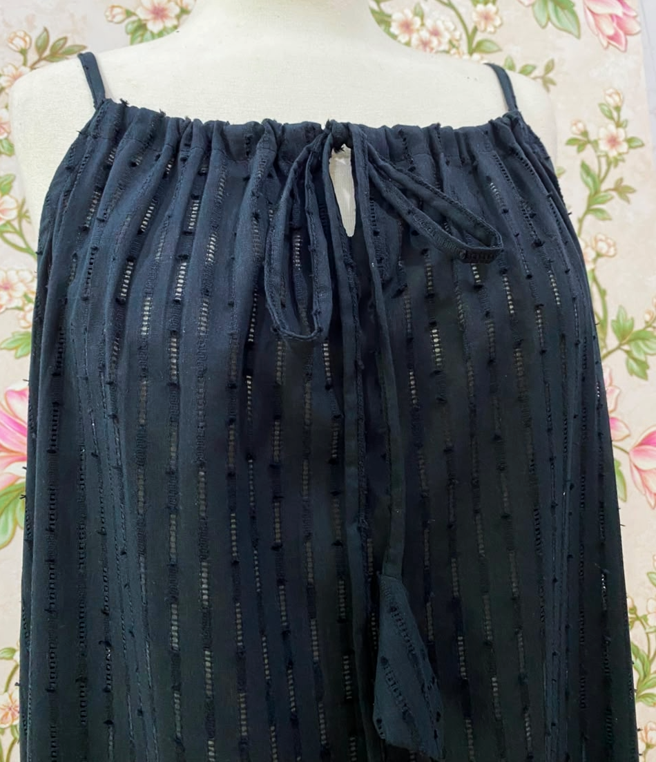 SoieRose 100% Cotton Victorian Vintage Sleeveless Cottagecore Nightgown - SR1286