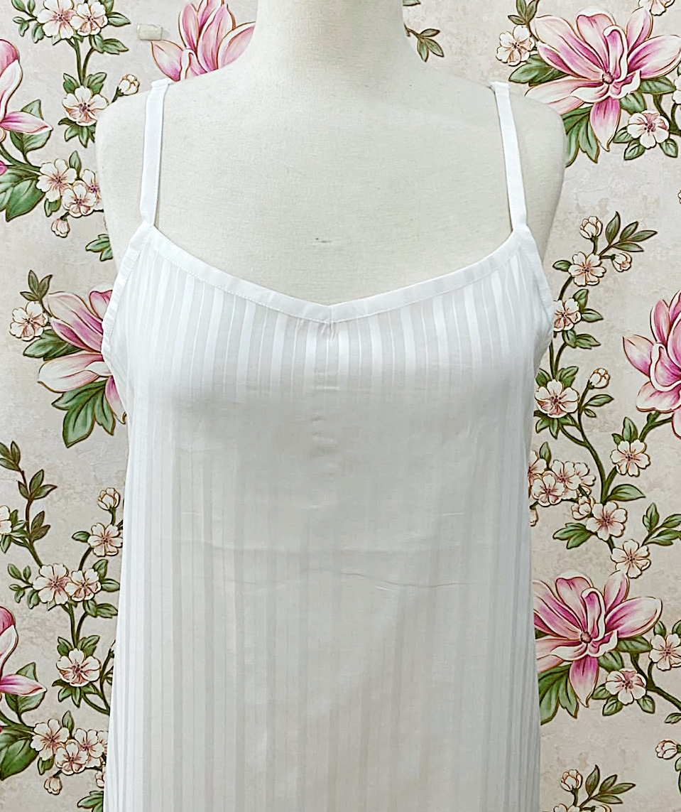 SoieRose 100% Cotton Women's Sleeveless Pintuck Victorian Nightgown - SR1295