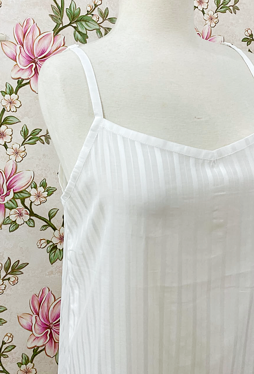 SoieRose 100% Cotton Women's Sleeveless Pintuck Victorian Nightgown - SR1295