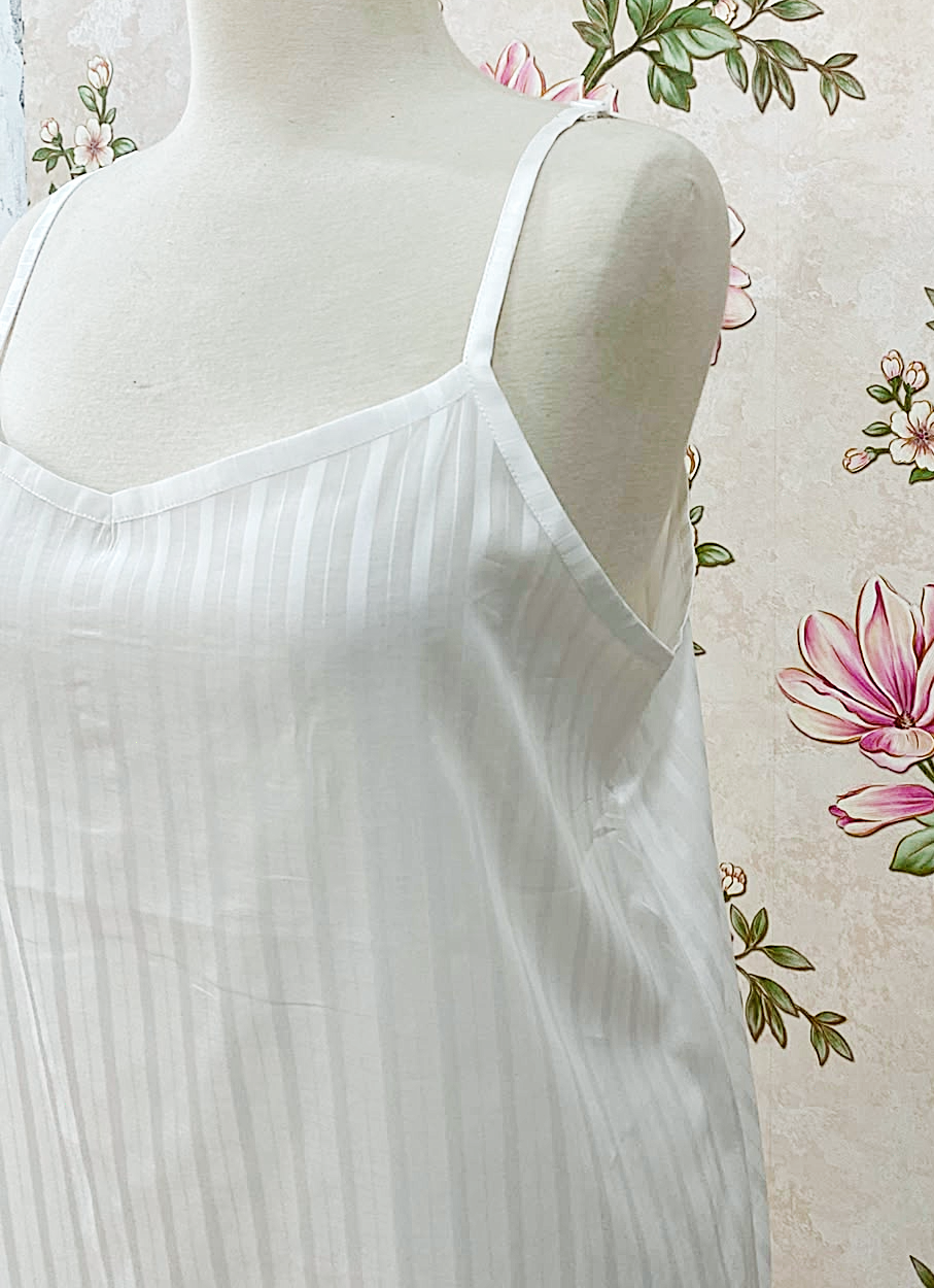 SoieRose 100% Cotton Women's Sleeveless Pintuck Victorian Nightgown - SR1295