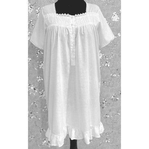 SoieRose 1102 Lace Victorian Nightgown Timeless Vintage Sleepwear - White