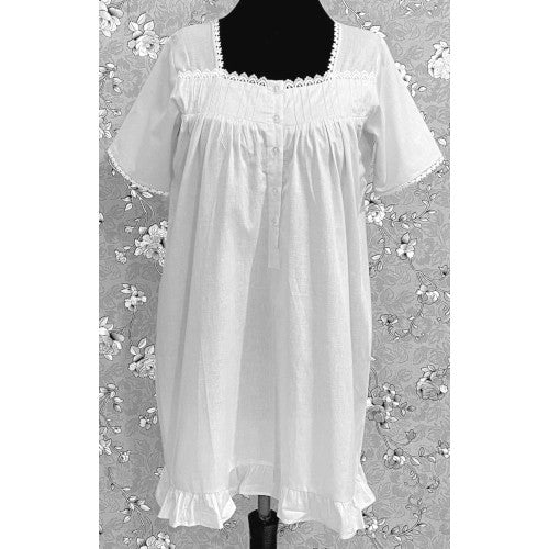 SoieRose 1102 Lace Victorian Nightgown Timeless Vintage Sleepwear - White