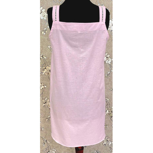 SoieRose Sleek 100% Cotton Victorian Nightgown – Pink - SR1118