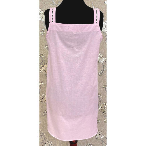 SoieRose Sleek 100% Cotton Victorian Nightgown – Pink - SR1118
