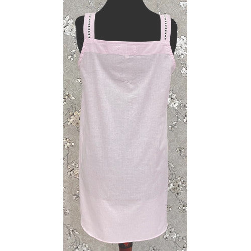 SoieRose Sleek 100% Cotton Victorian Nightgown – Pale Pink - SR1120