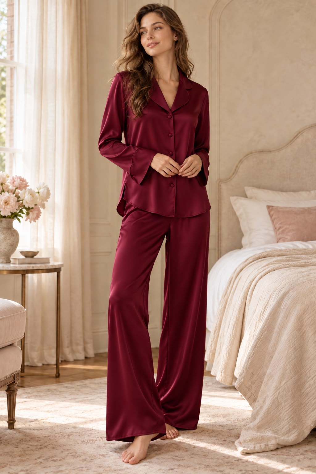 SoieRose Audrey 100% Silk Long Sleeve Pajama for Women
