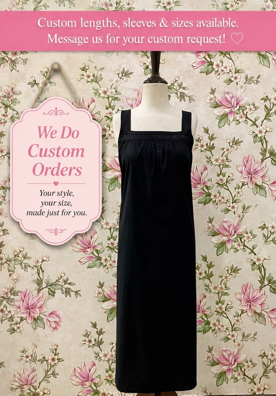 SoieRose 100% Cotton Vintage-Inspired Victorian Nightgown - Maxi Nightgown - SR-1331