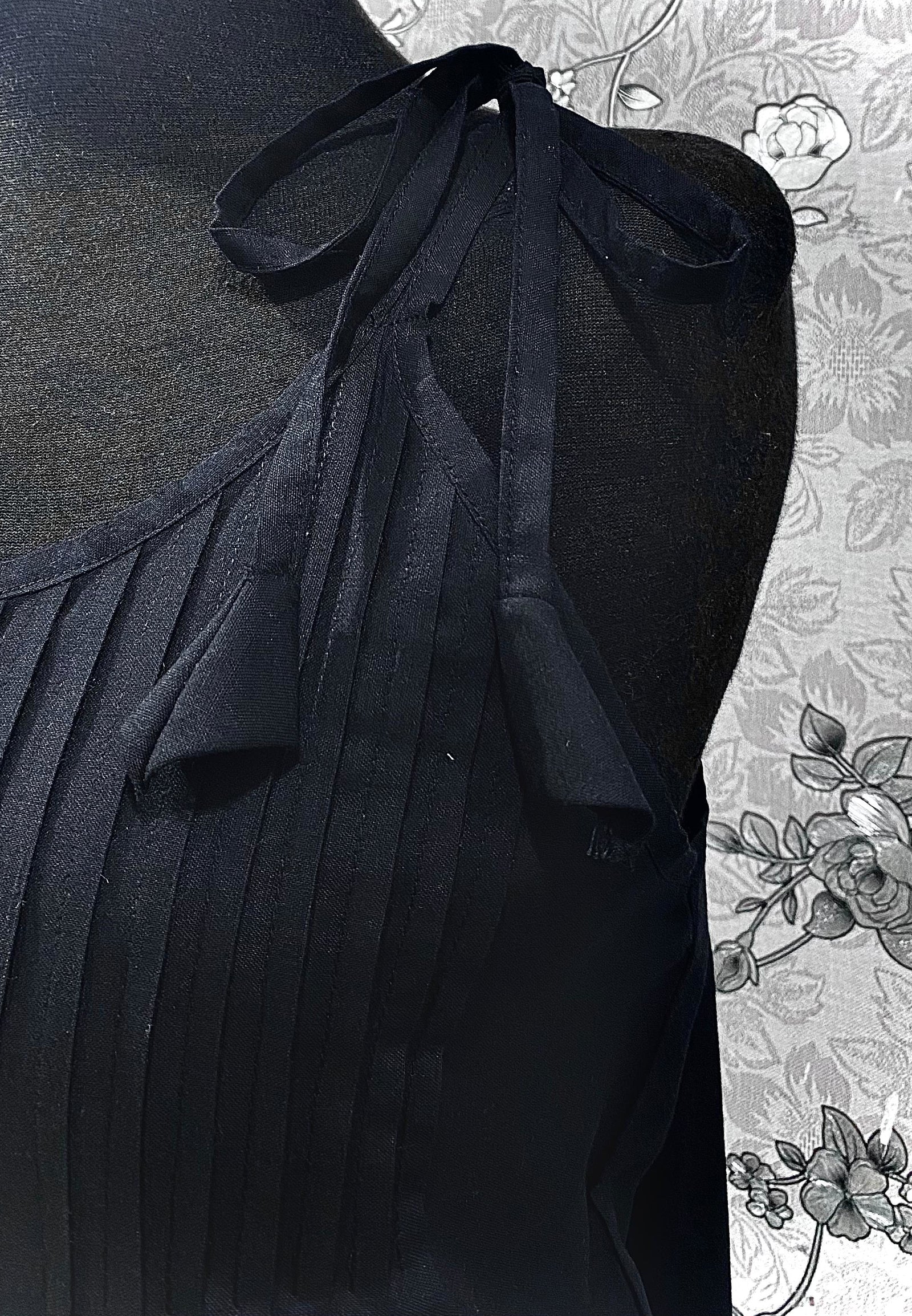 SoieRose Black Victorian Cotton Nightgown – SR-1186 – Cottagecore Sleepwear