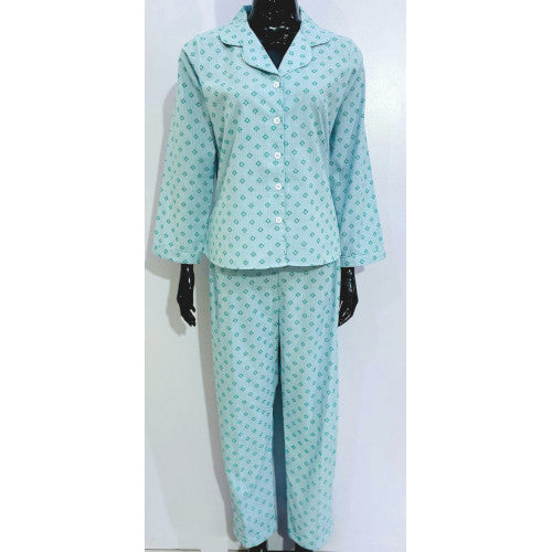 SoieRose Cotton Long Sleeve Pajama Set – Cloud Green - SR-1088