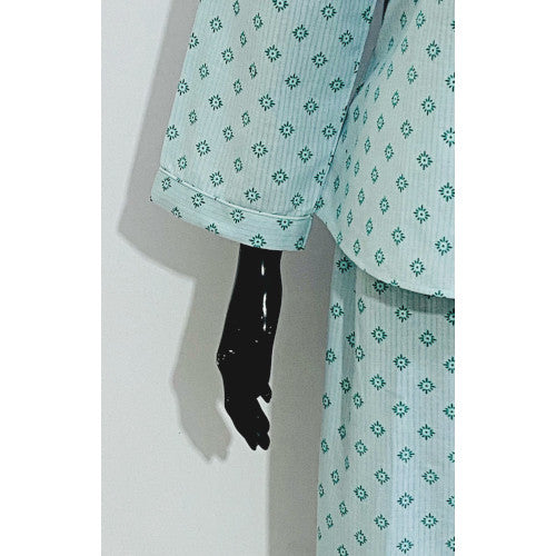 SoieRose Cotton Long Sleeve Pajama Set – Cloud Green - SR-1088