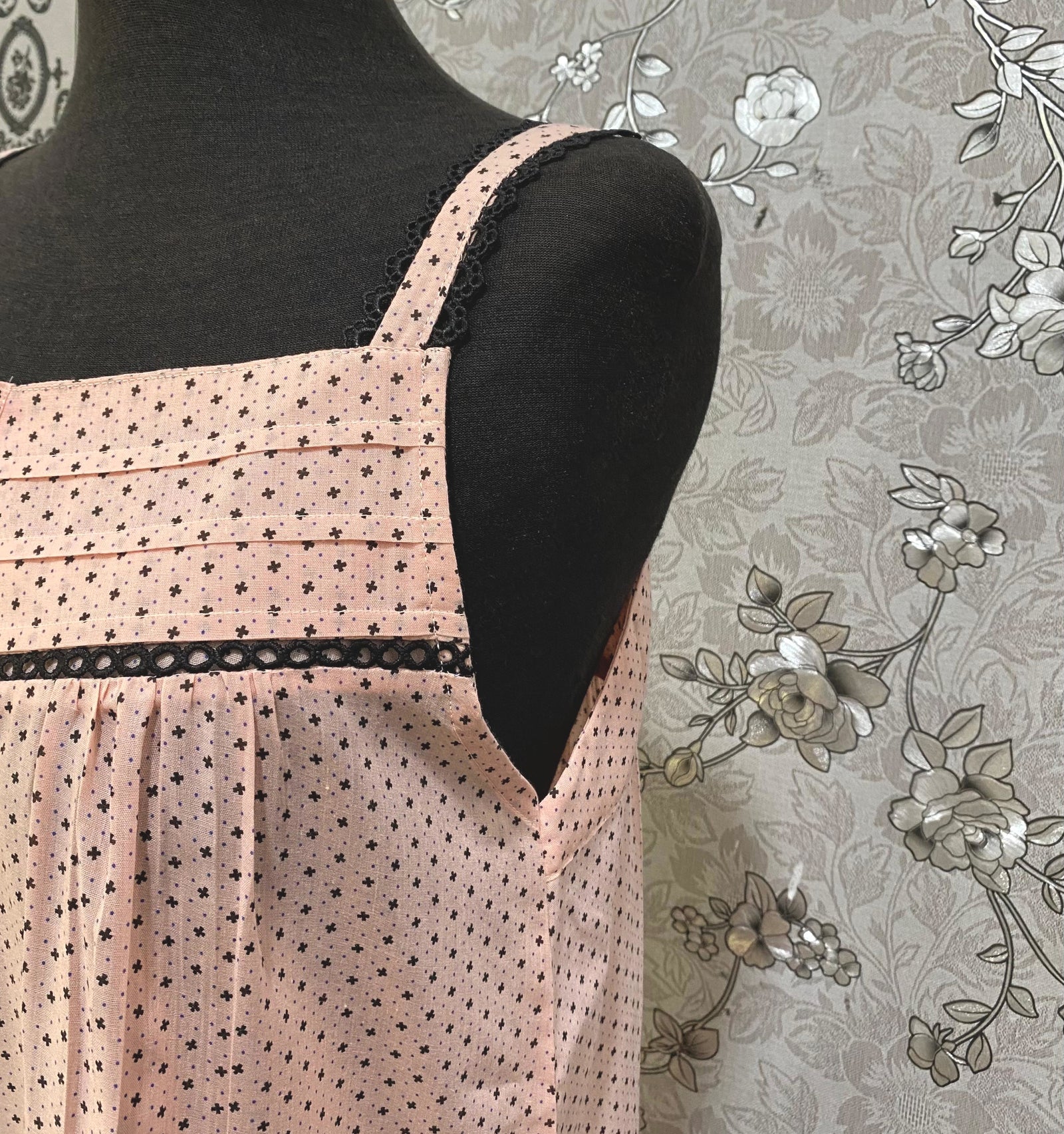SoieRose Dusty Rose Pink Nightgown SR-1264 Vintage Inspired Sleepwear