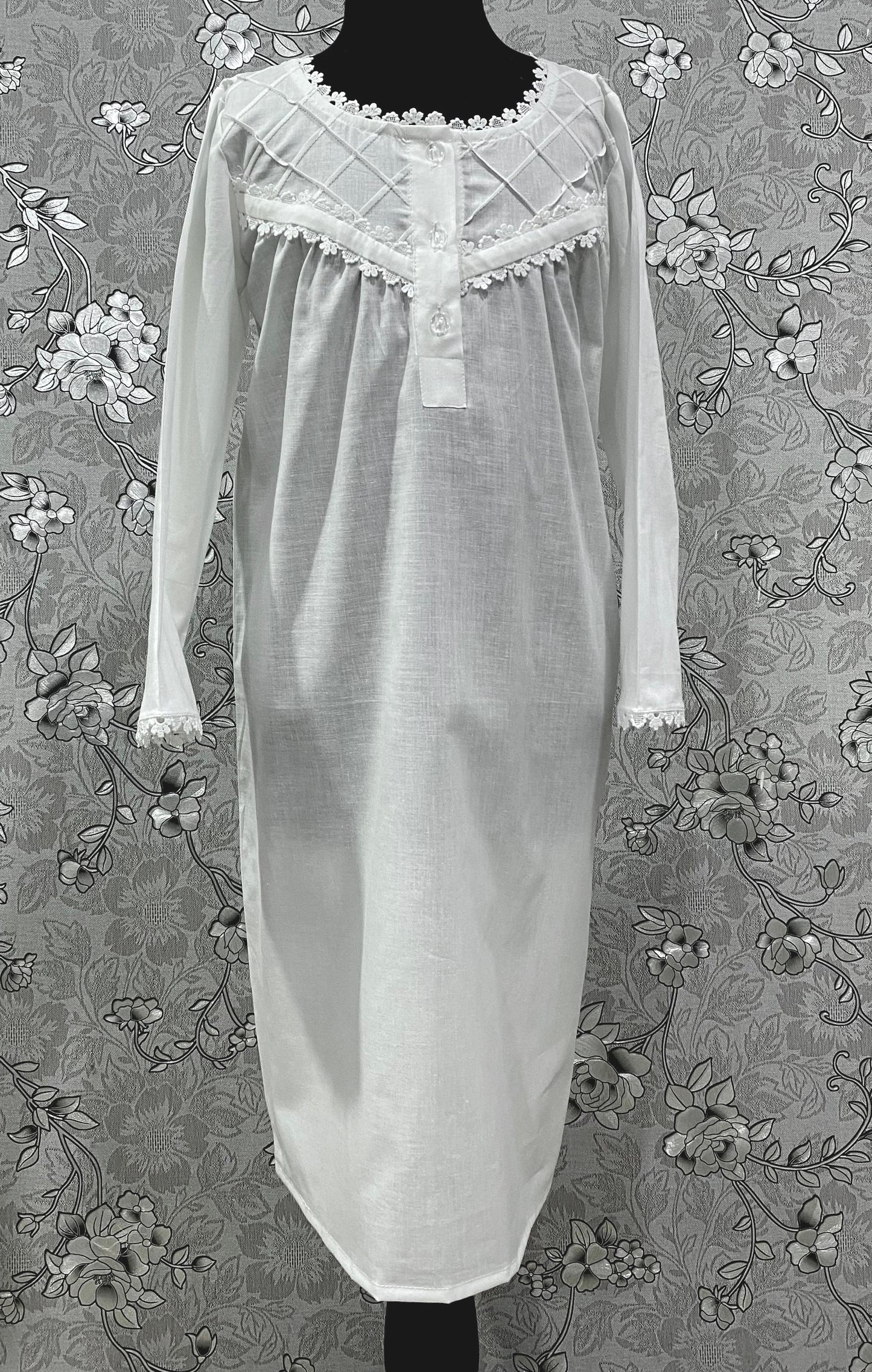 SoieRose Girls Long Sleeve Victorian Cotton Heirloom Dress – SR-1239