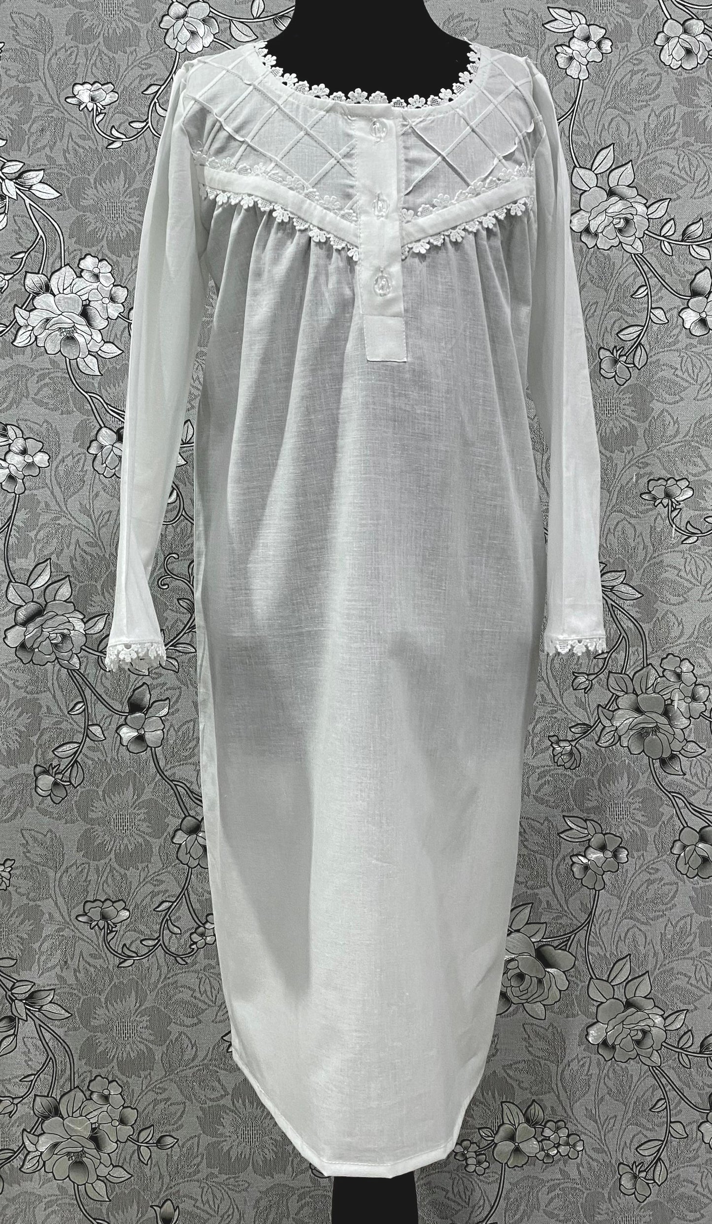 SoieRose Girls Long Sleeve Victorian Cotton Heirloom Dress – SR-1239