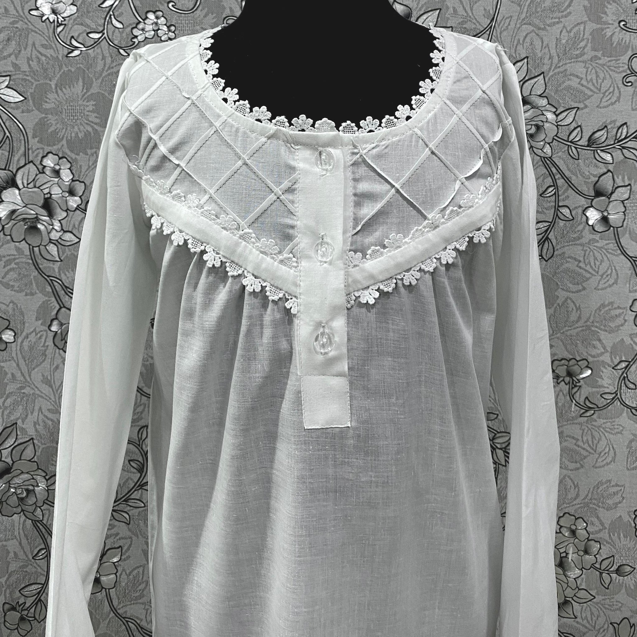 SoieRose Girls Long Sleeve Victorian Cotton Heirloom Dress – SR-1239