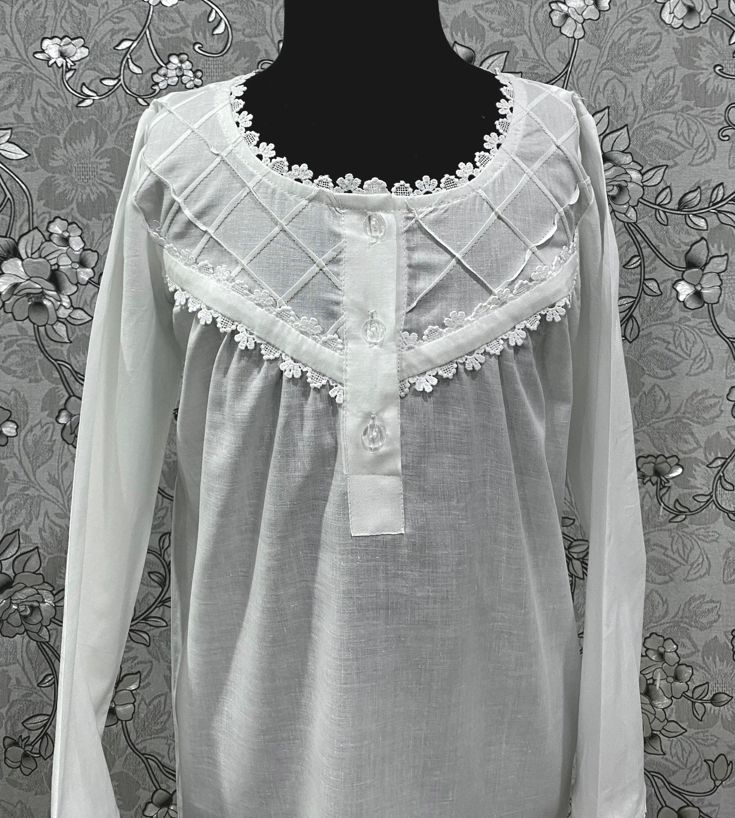 SoieRose Girls Long Sleeve Victorian Cotton Heirloom Dress – SR-1239