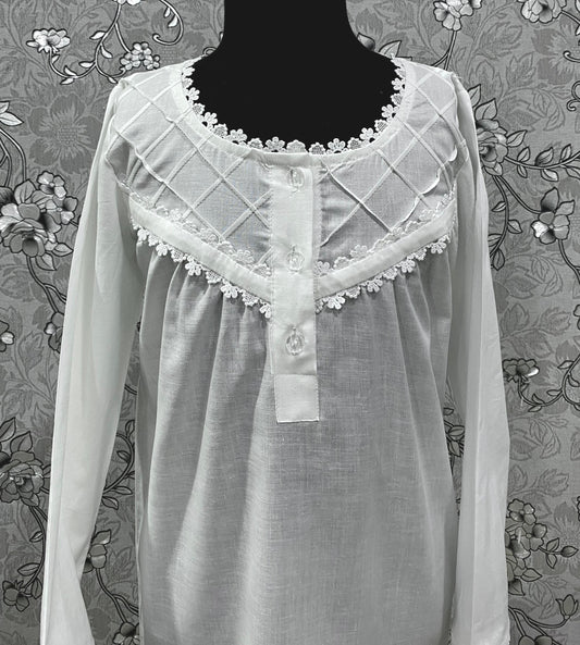 SoieRose Girls Long Sleeve Victorian Cotton Heirloom Dress – SR-1239