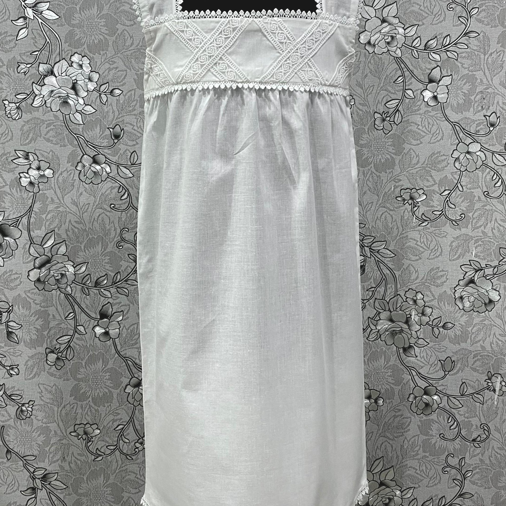 SoieRose Girls Victorian 100% Cotton Nightgown | Youth White Lace heirloom Dress | Ages 0–10 Years