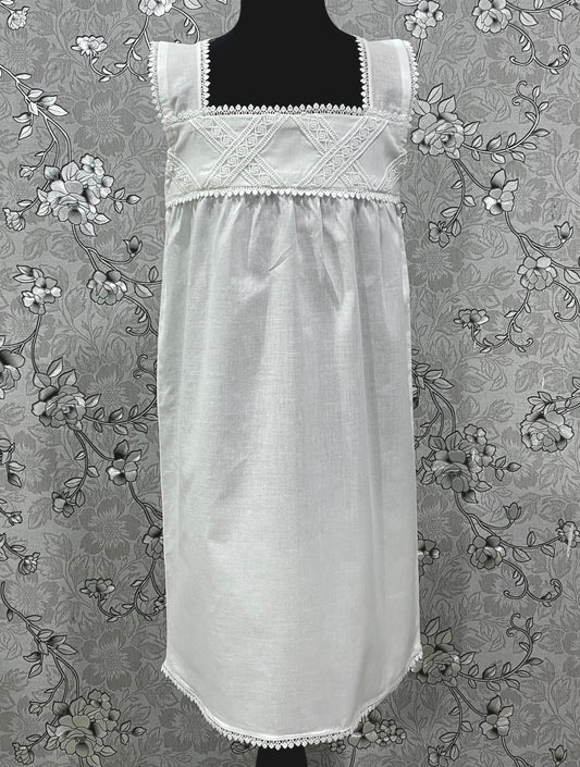 SoieRose Girls Victorian 100% Cotton Nightgown | Youth White Lace heirloom Dress | Ages 0–10 Years