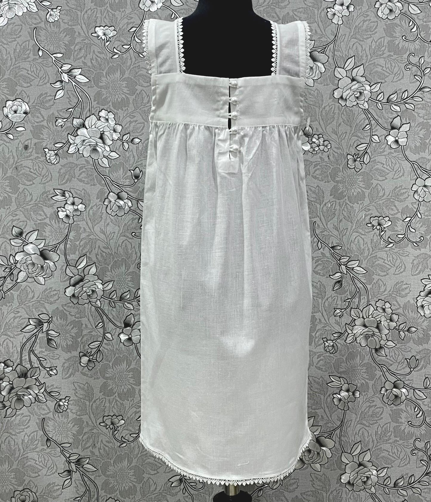 SoieRose Girls Victorian 100% Cotton Nightgown | Youth White Lace heirloom Dress | Ages 0–10 Years