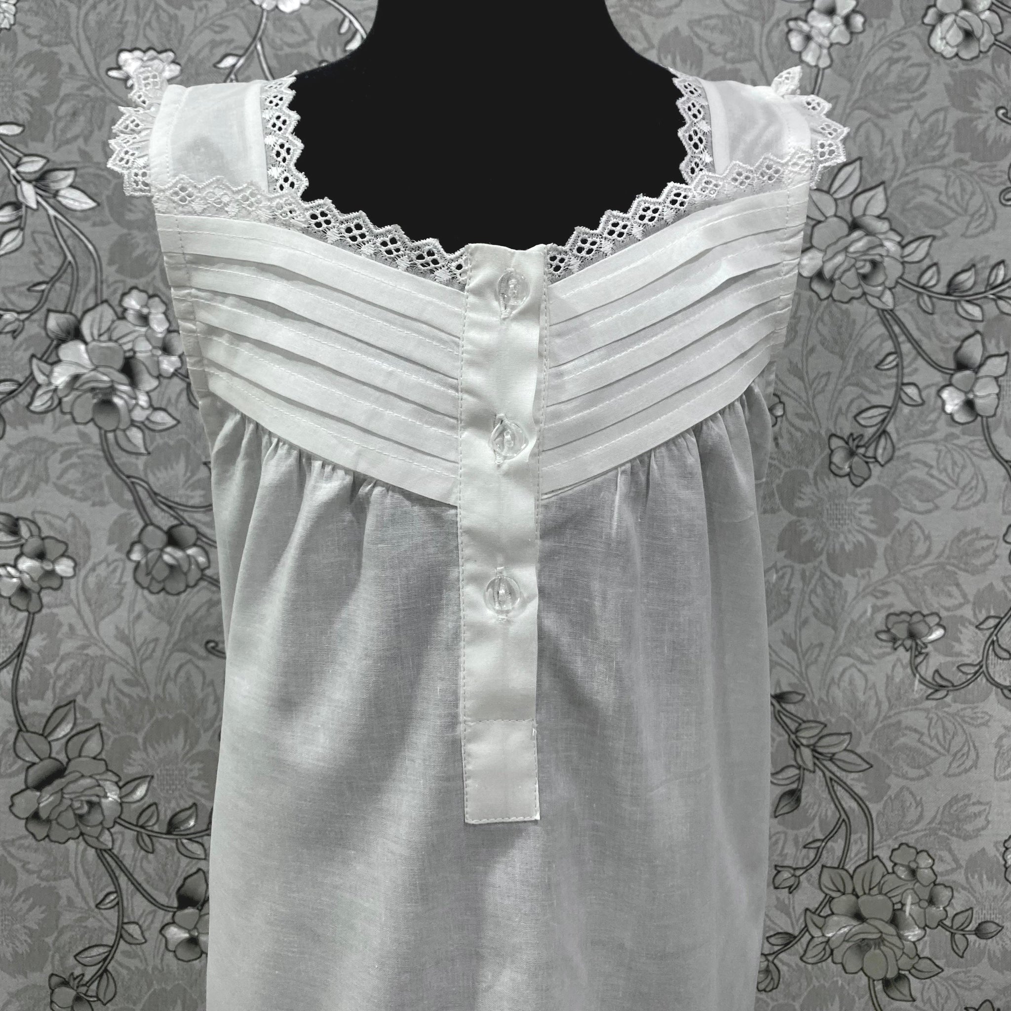 SoieRose Girls Victorian 100% Cotton Nightgown | Heirloom Lace Sleepwear | Ages 0–10 - SR-1234