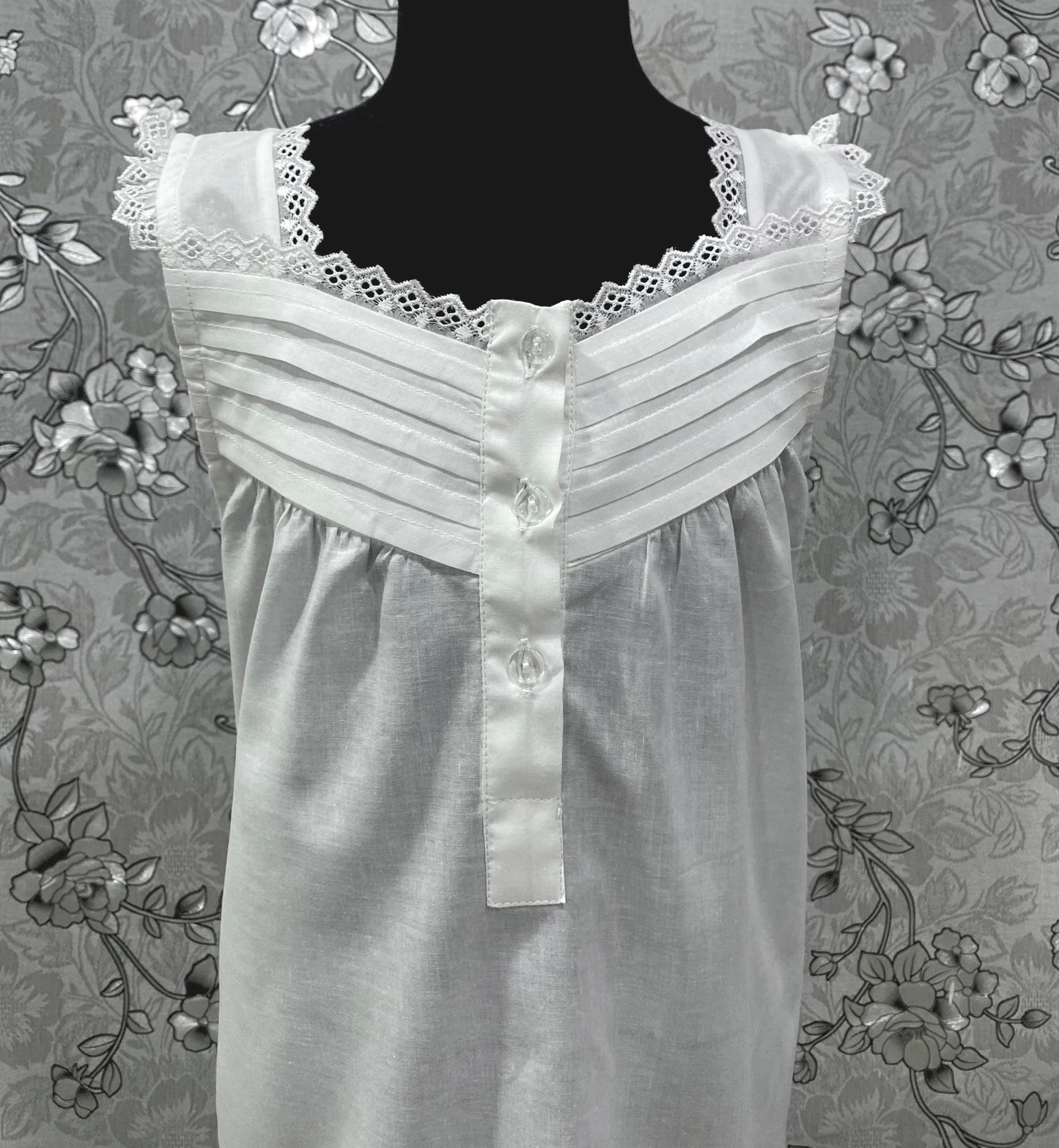 SoieRose Girls Victorian 100% Cotton Nightgown | Heirloom Lace Sleepwear | Ages 0–10 - SR-1234