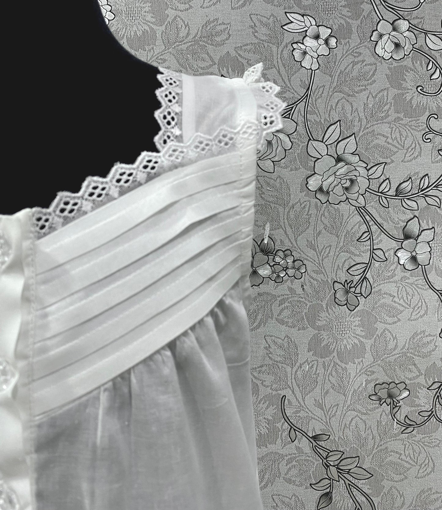 SoieRose Girls Victorian 100% Cotton Nightgown | Heirloom Lace Sleepwear | Ages 0–10 - SR-1234