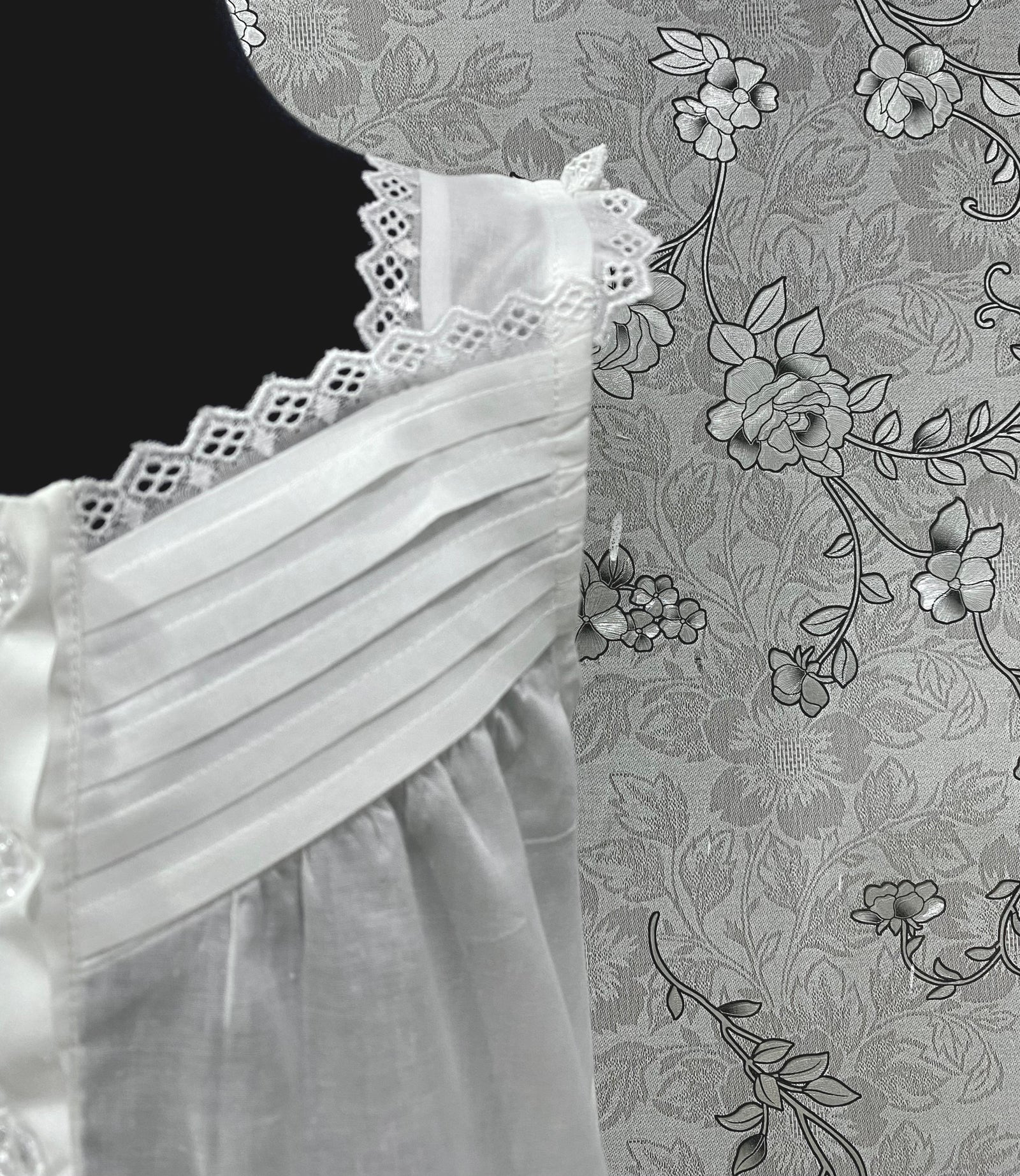 SoieRose Girls Victorian 100% Cotton Nightgown | Heirloom Lace Sleepwear | Ages 0–10 - SR-1234