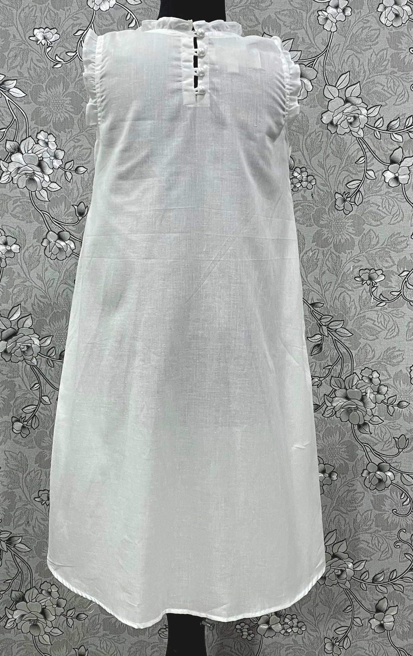 SoieRose Girls Victorian Cotton Heirloom Dress with Red Smocking – SR-1238