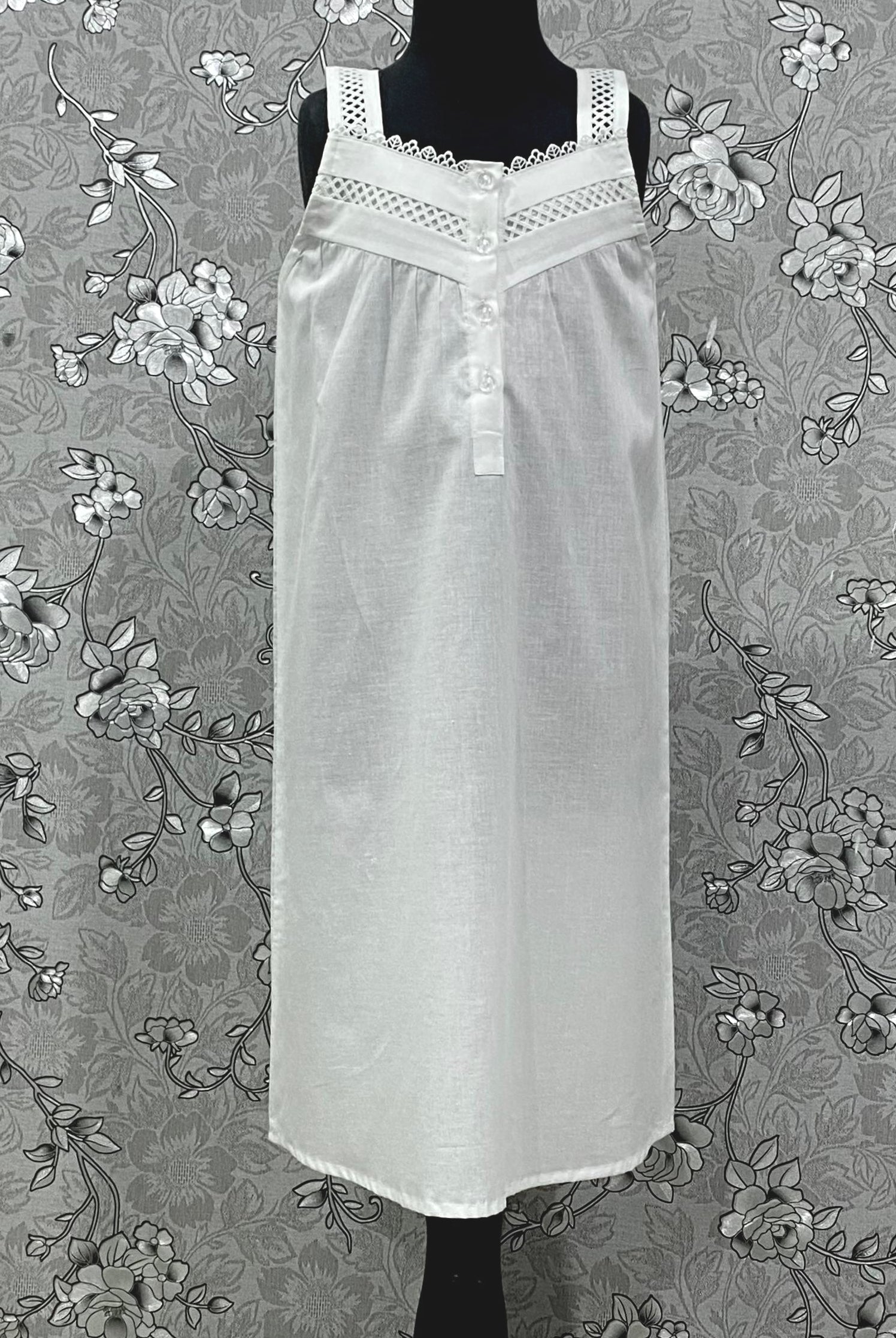 SoieRose Girls Victorian White Cotton Heirloom Dress –  SR-1237